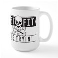 thumbnail image 1 of CafePress - Get Fit Or Die Trying Large Mug - 15 oz Ceramic Large White Novelty Mug, 1 of 6