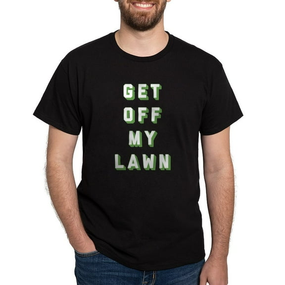 CafePress - Get Off My Lawn Dark T Shirt - Men's Classic Graphic Cotton T-Shirt