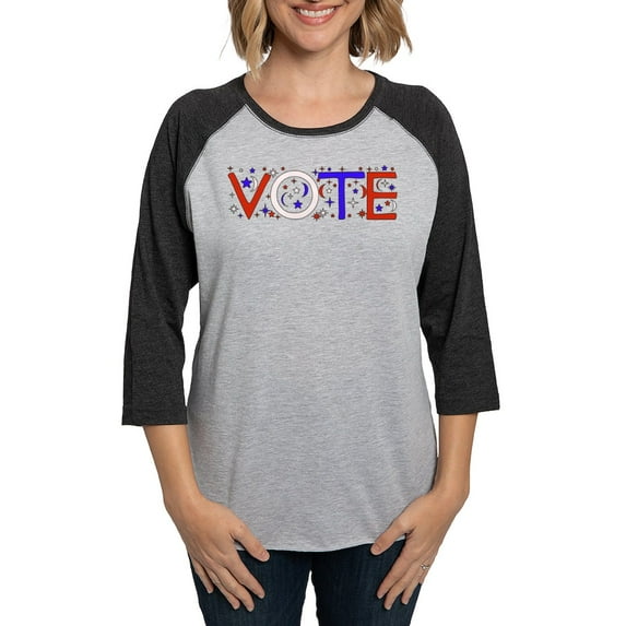 CafePress - Get Out The Vote 2008 Long Sleeve T Shirt - Womens Baseball Tee
