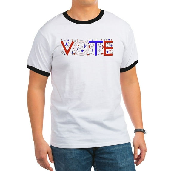 CafePress - Get Out The Vote Ringer T - 100% Cotton Ringed T-Shirt