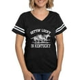 thumbnail image 1 of CafePress - Gettin' Lucky In Kentucky Women's Dark T Shirt - Womens Football Shirt, 1 of 4