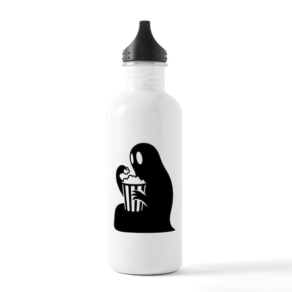 CafePress - Ghost Eating Popcorn - Stainless Steel Water Bottle, Sports Bottle, 1.0L