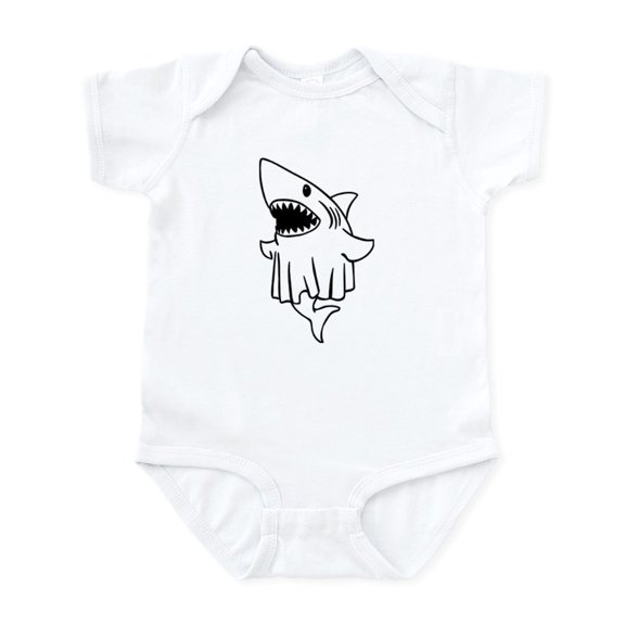 CafePress - Ghost Shark - Baby Light Bodysuit, Size Newborn - 24 Months