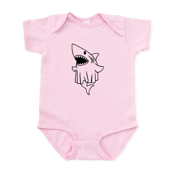 CafePress - Ghost Shark - Baby Light Bodysuit, Size Newborn - 24 Months