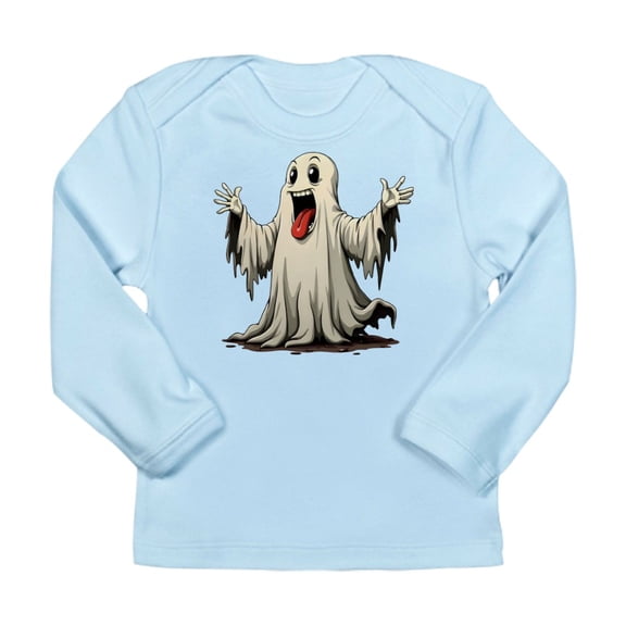 CafePress - Ghost With A Funny Face Long Sleeve Infant T Shirt - Long Sleeve Infant T-Shirt