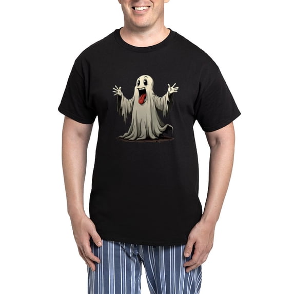 CafePress - Ghost With A Funny Face - Men's Dark Loose Fit Cotton Pajama Set