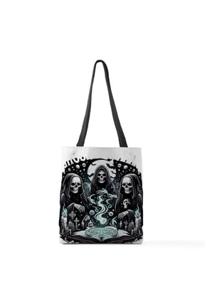 - Ghostly Spells Medium Tote Bag - Polyester Tote Bag 16"x16"