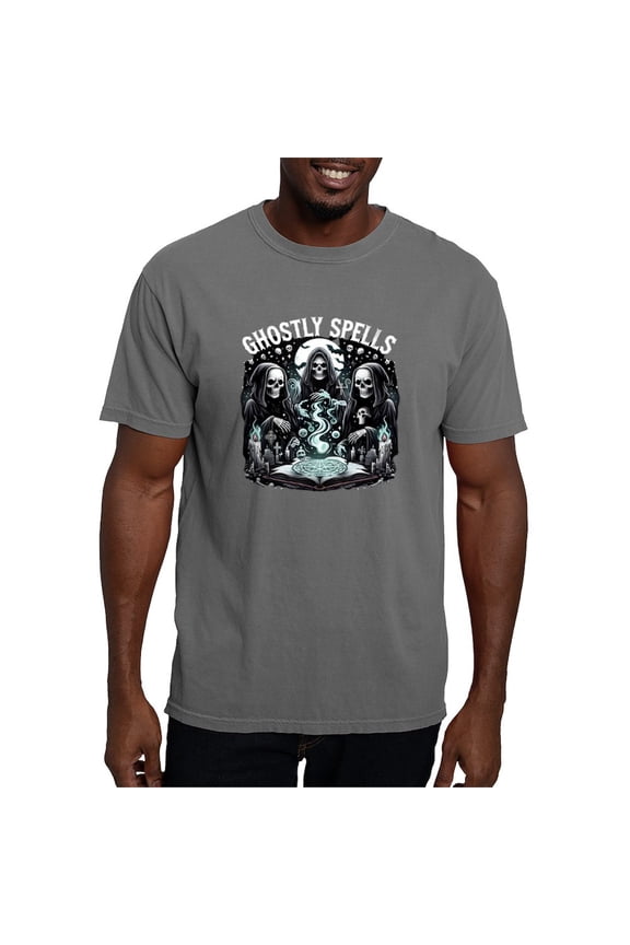 - Ghostly Spells Men's Comfort Colors® T Shirt - Mens Comfort Colors Shirt