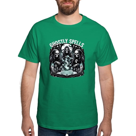 CafePress - Ghostly Spells Men's Value T Shirt - Men's Classic Graphic Cotton T-Shirt