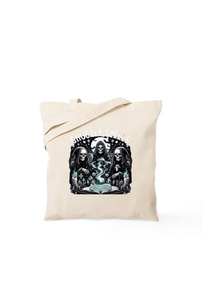 - Ghostly Spells - Unisex Canvas Tote Bag, Beige, 1-Piece