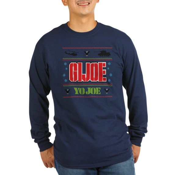 CafePress - Gi Joe Ugly Christmas Long Sleeve Dark T Shirt - Long Sleeve Dark T-Shirt