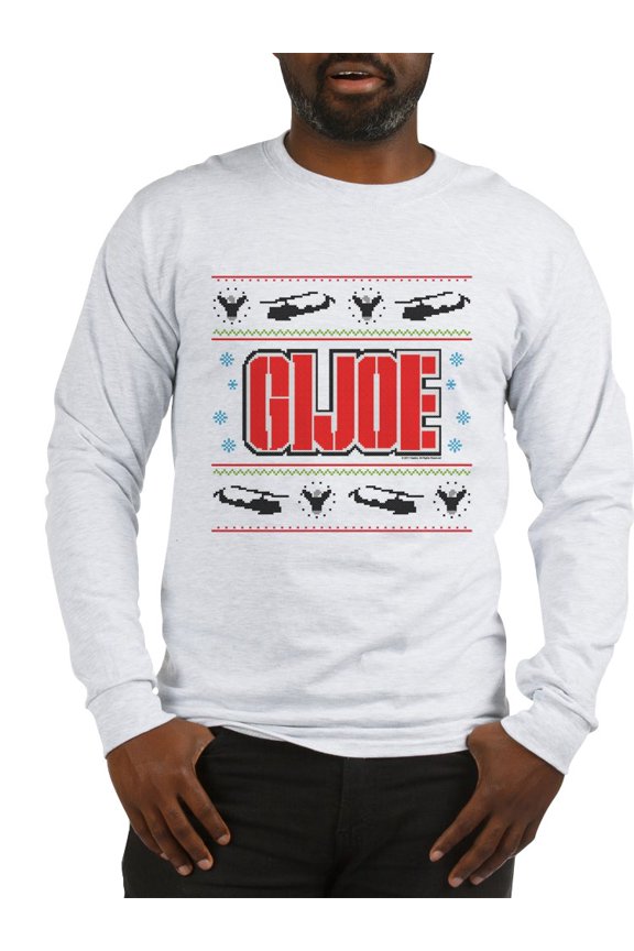 - Gi Joe Ugly Christmas Long Sleeve T Shirt - Unisex Cotton Long Sleeve T-Shirt