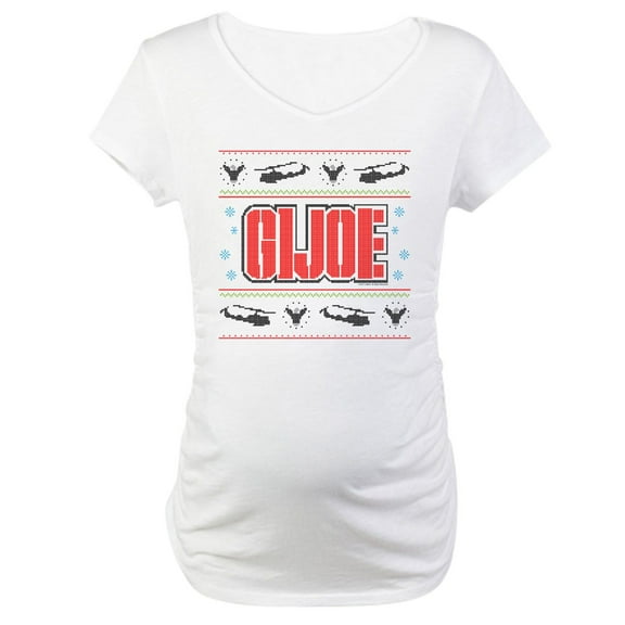 CafePress - Gi Joe Ugly Christmas Maternity T Shirt - Cotton Maternity T-shirt, Cute & Funny Pregnancy Tee