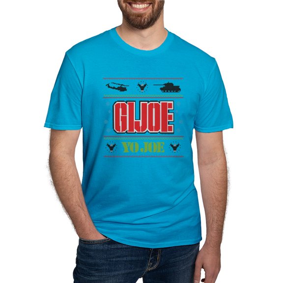 CafePress - Gi Joe Ugly Christmas Men's Fitted T Shirt (Dark) - Men's Fitted T-Shirt
