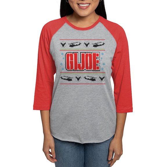CafePress - Gi Joe Ugly Christmas - Womens Baseball Tee