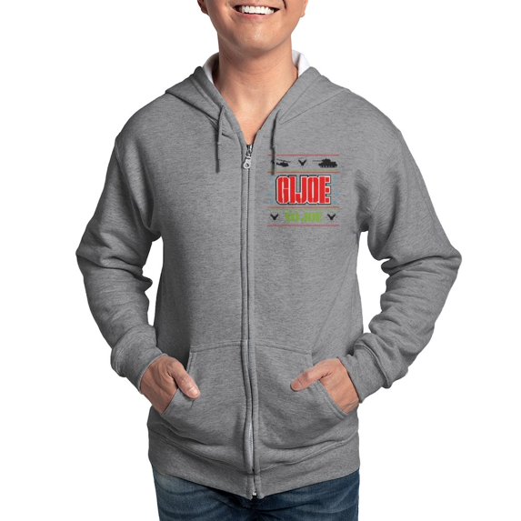 CafePress - Gi Joe Ugly Christmas Zip Hoodie - Zip Hoodie, Classic Hooded Sweatshirt with Metal Zipper