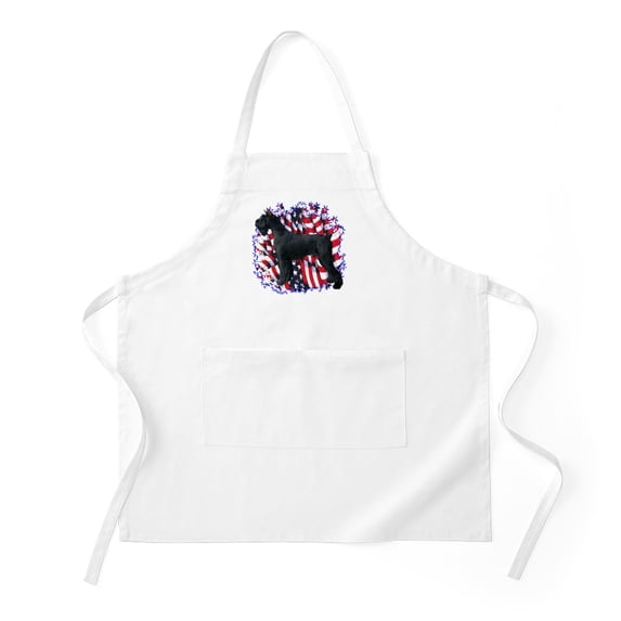 CafePress - Giant Schnauzer Patriot BBQ - Kitchen Apron with Pockets, Grilling Apron, Baking Apron