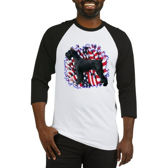 CafePress - Giant Schnauzer Patriot Baseball Jersey - Cotton Baseball Jersey, 3/4 Raglan Sleeve Shirt