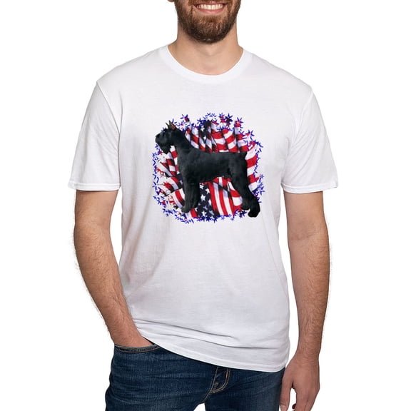 CafePress - Giant Schnauzer Patriot Fitted T Shirt - Fitted T-Shirt, Vintage Fit Soft Cotton Tee