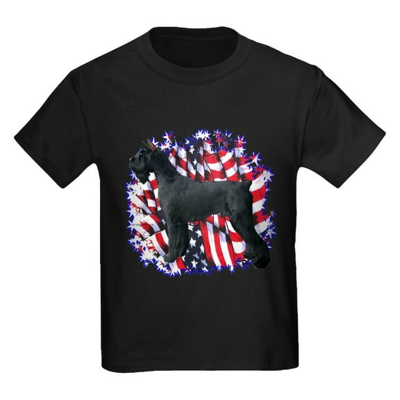 CafePress - Giant Schnauzer Patriot Kids Dark T Shirt - Dark T-Shirt Kids XS-XL