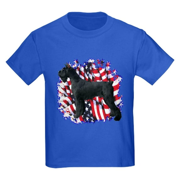CafePress - Giant Schnauzer Patriot Kids Dark T Shirt - Dark T-Shirt Kids XS-XL