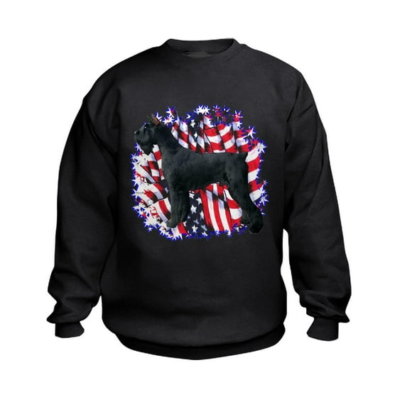 CafePress - Giant Schnauzer Patriot Kids Sweatshirt - Kids Sweatshirt, Youth Crew Neck Sweatshirt