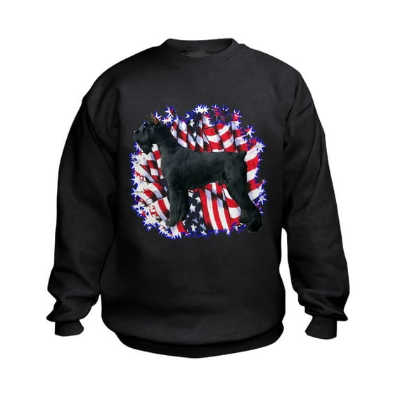 CafePress - Giant Schnauzer Patriot Kids Sweatshirt - Kids Sweatshirt, Youth Crew Neck Sweatshirt
