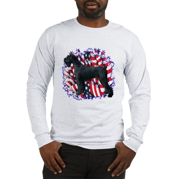 CafePress - Giant Schnauzer Patriot Long Sleeve T Shirt - Unisex Cotton Long Sleeve T-Shirt