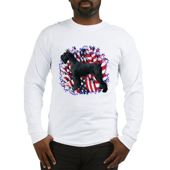 CafePress - Giant Schnauzer Patriot Long Sleeve T Shirt - Unisex Cotton Long Sleeve T-Shirt