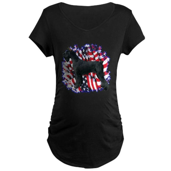 CafePress - Giant Schnauzer Patriot Maternity Dark T Shirt - Maternity Dark T-Shirt