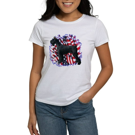 CafePress - Giant Schnauzer Patriot Women's T Shirt - Women's Classic T-Shirt