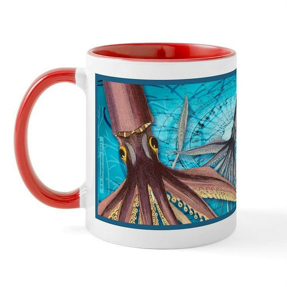 CafePress - Giant Squid Mug - 11 oz Ceramic Mug - Novelty Coffee Tea Cup