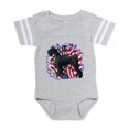 thumbnail image 1 of CafePress - Giantschnauzerpatriot - Cute Infant Baby Football Bodysuit, 1 of 3