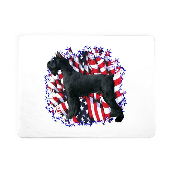 CafePress - Giantschnauzerpatriot - Large Sherpa Fleece Throw Blanket 80" x 60"