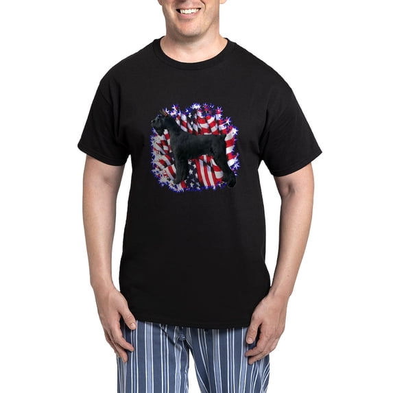 CafePress - Giantschnauzerpatriot - Men's Dark Loose Fit Cotton Pajama Set