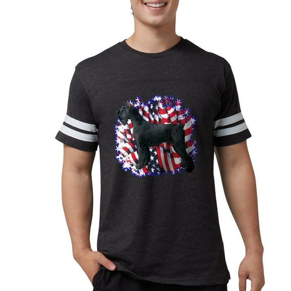 CafePress - Giantschnauzerpatriot Men's Football T Shirt - Mens Football Shirt