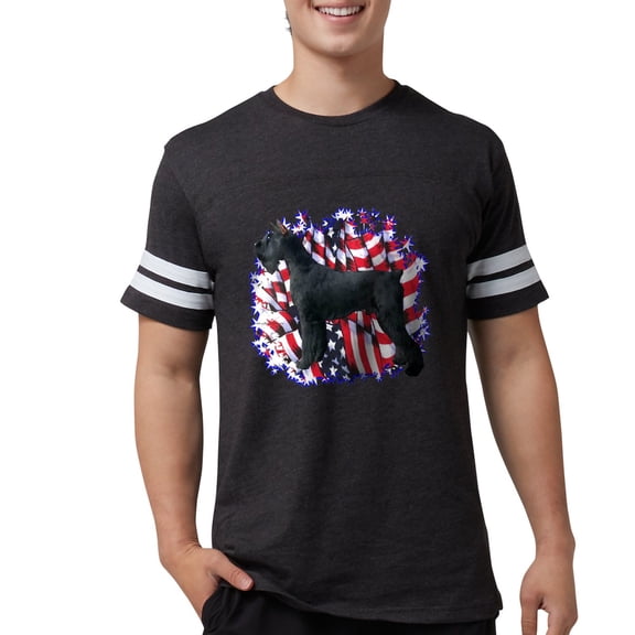 CafePress - Giantschnauzerpatriot Men's Football T Shirt - Mens Football Shirt
