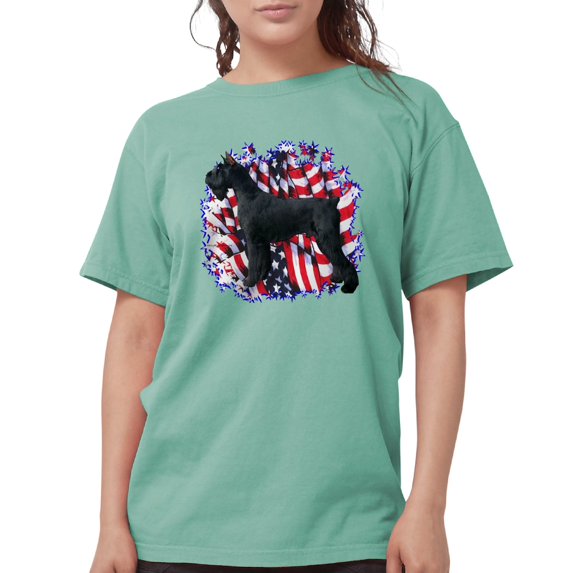 CafePress - Giantschnauzerpatriot Women's Comfort Colors® T Shirt - Womens Comfort Colors® Shirt