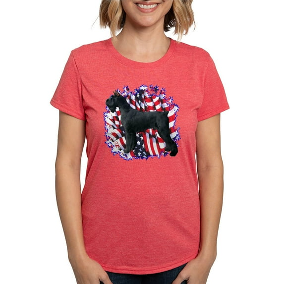 CafePress - Giantschnauzerpatriot Women's Deluxe T Shirt - Womens Tri-blend T-Shirt