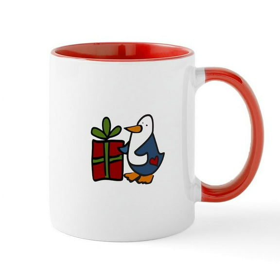 CafePress - Gift Penguin Mugs - 11 oz Ceramic Mug - Novelty Coffee Tea Cup