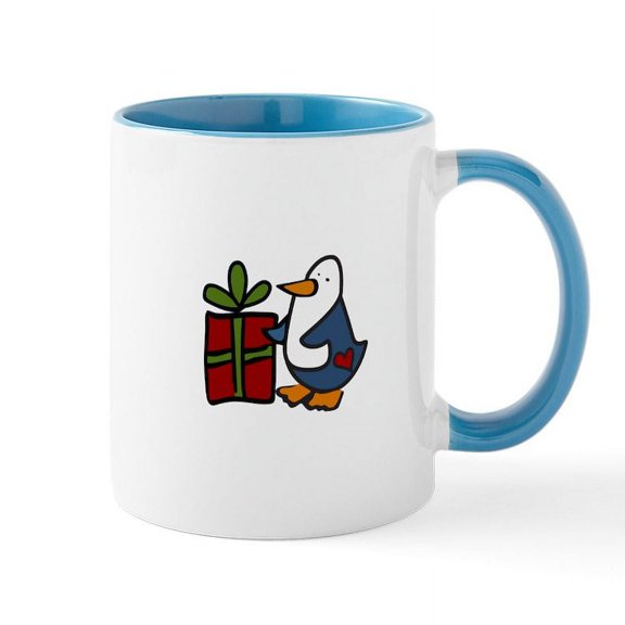 CafePress - Gift Penguin Mugs - 11 oz Ceramic Mug - Novelty Coffee Tea Cup