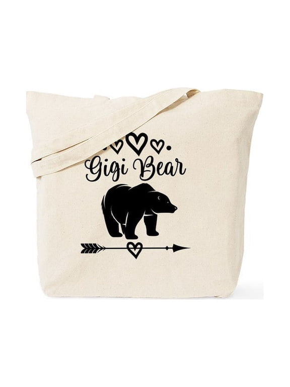 - Gigi Bear Grandma Gift Tote Bag - Unisex Canvas Tote Bag, Beige, 1-Piece