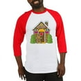thumbnail image 1 of CafePress - Gingerbread House Baseball Jersey - Cotton Baseball Jersey, 3/4 Raglan Sleeve Shirt, 1 of 4