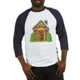 thumbnail image 1 of CafePress - Gingerbread House Baseball Jersey - Cotton Baseball Jersey, 3/4 Raglan Sleeve Shirt, 1 of 4