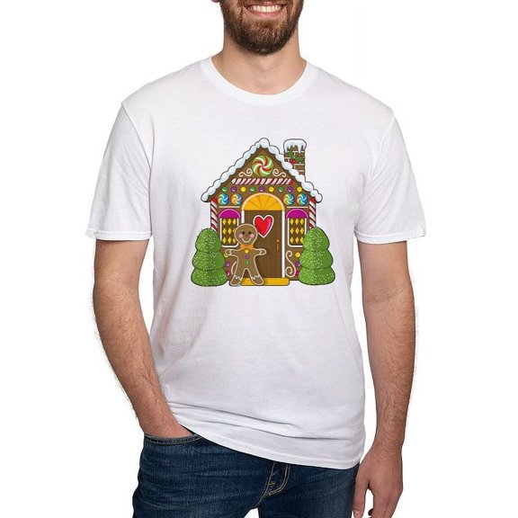 CafePress - Gingerbread House Fitted T Shirt - Fitted T-Shirt, Vintage Fit Soft Cotton Tee