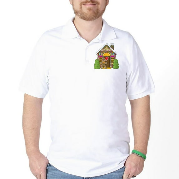 CafePress - Gingerbread House Golf Shirt - Golf Shirt, Pique Knit Golf Polo