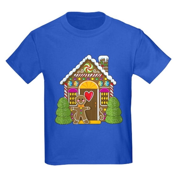 CafePress - Gingerbread House Kids Dark T Shirt - Dark T-Shirt Kids XS-XL