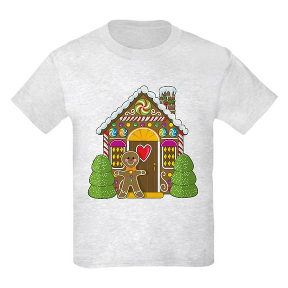 CafePress - Gingerbread House Kids Light T Shirt - Light T-Shirt Kids XS-XL