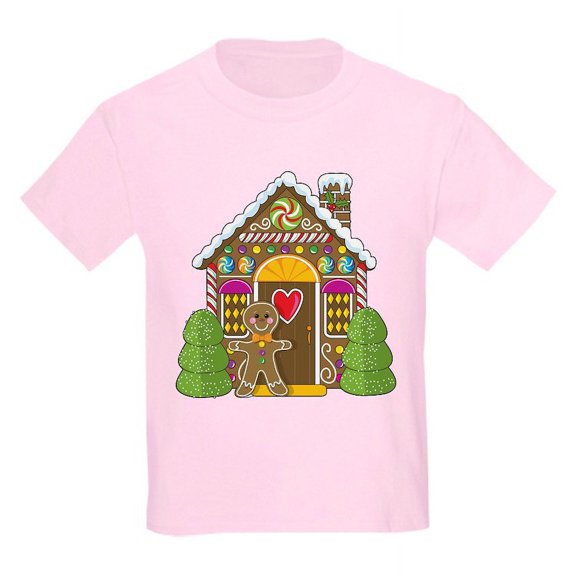 CafePress - Gingerbread House Kids Light T Shirt - Light T-Shirt Kids XS-XL