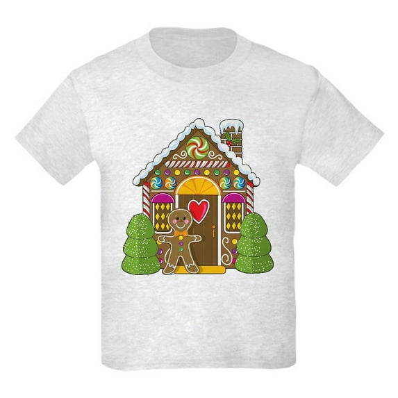 CafePress - Gingerbread House Kids Light T Shirt - Light T-Shirt Kids XS-XL